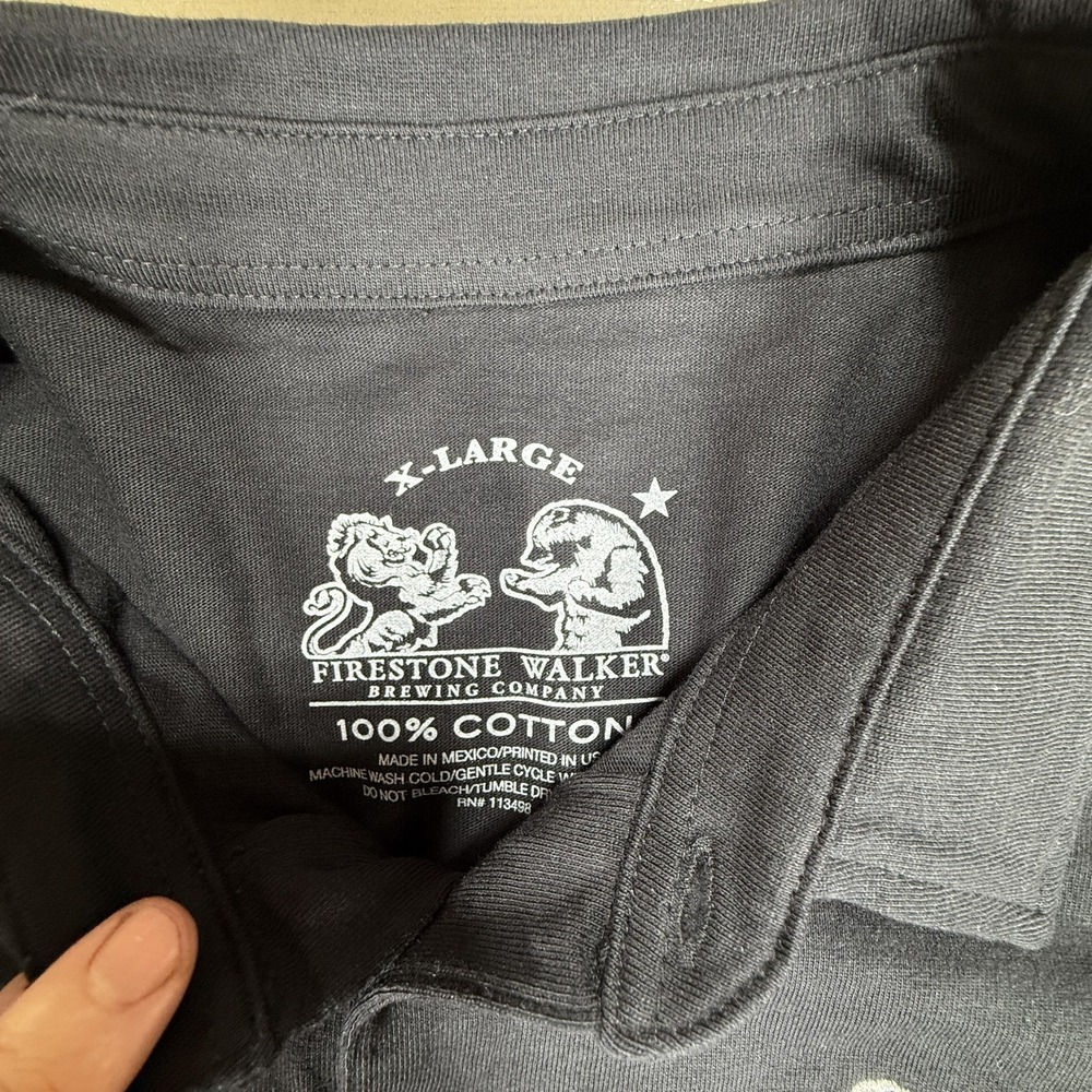 Firestone Walker Brewing Company Polo Shirt Mens XL Black Embroidered Logo Beer‎ - Picture 4 of 8